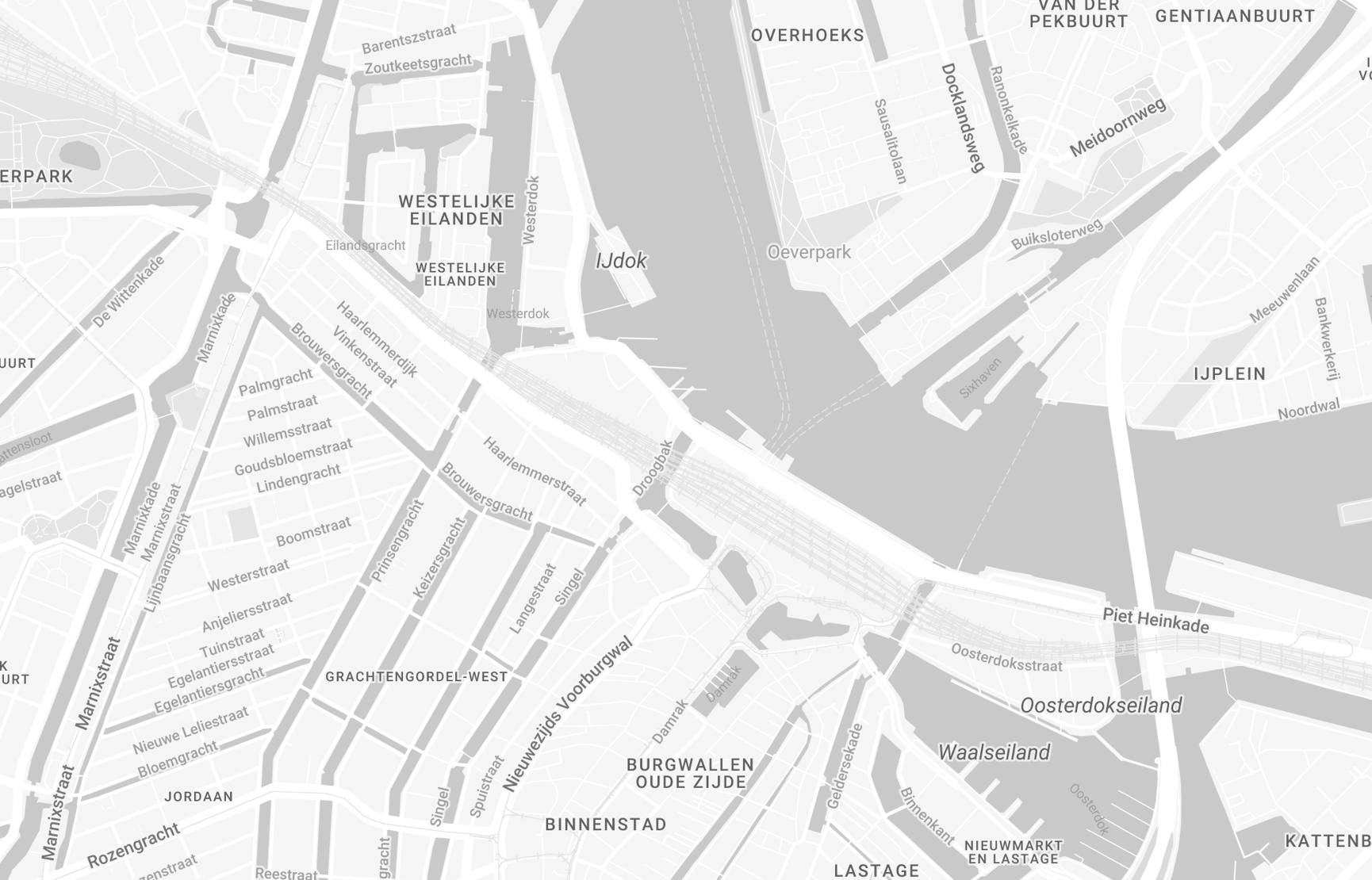 Kaart van de Houthavens, Amsterdam