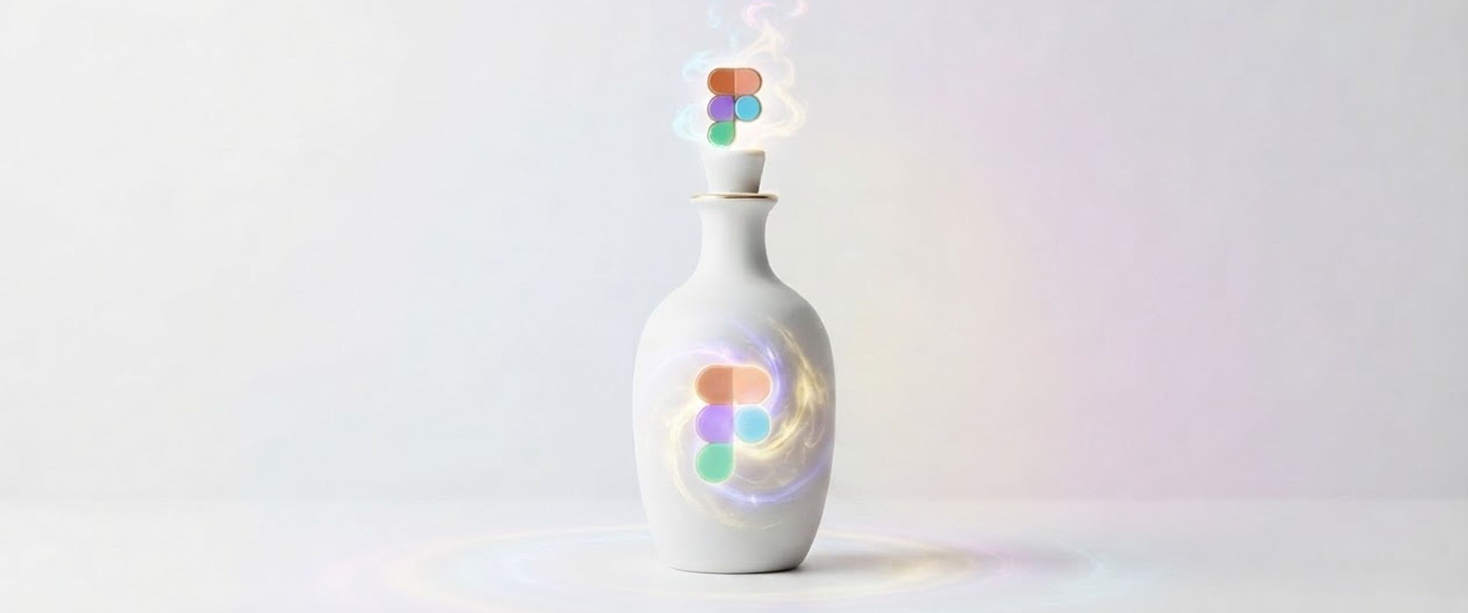 Een magische fles met het Figma-logo erop.